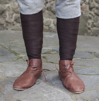 Medieval Leg Wraps - Wool Winingas - Brown