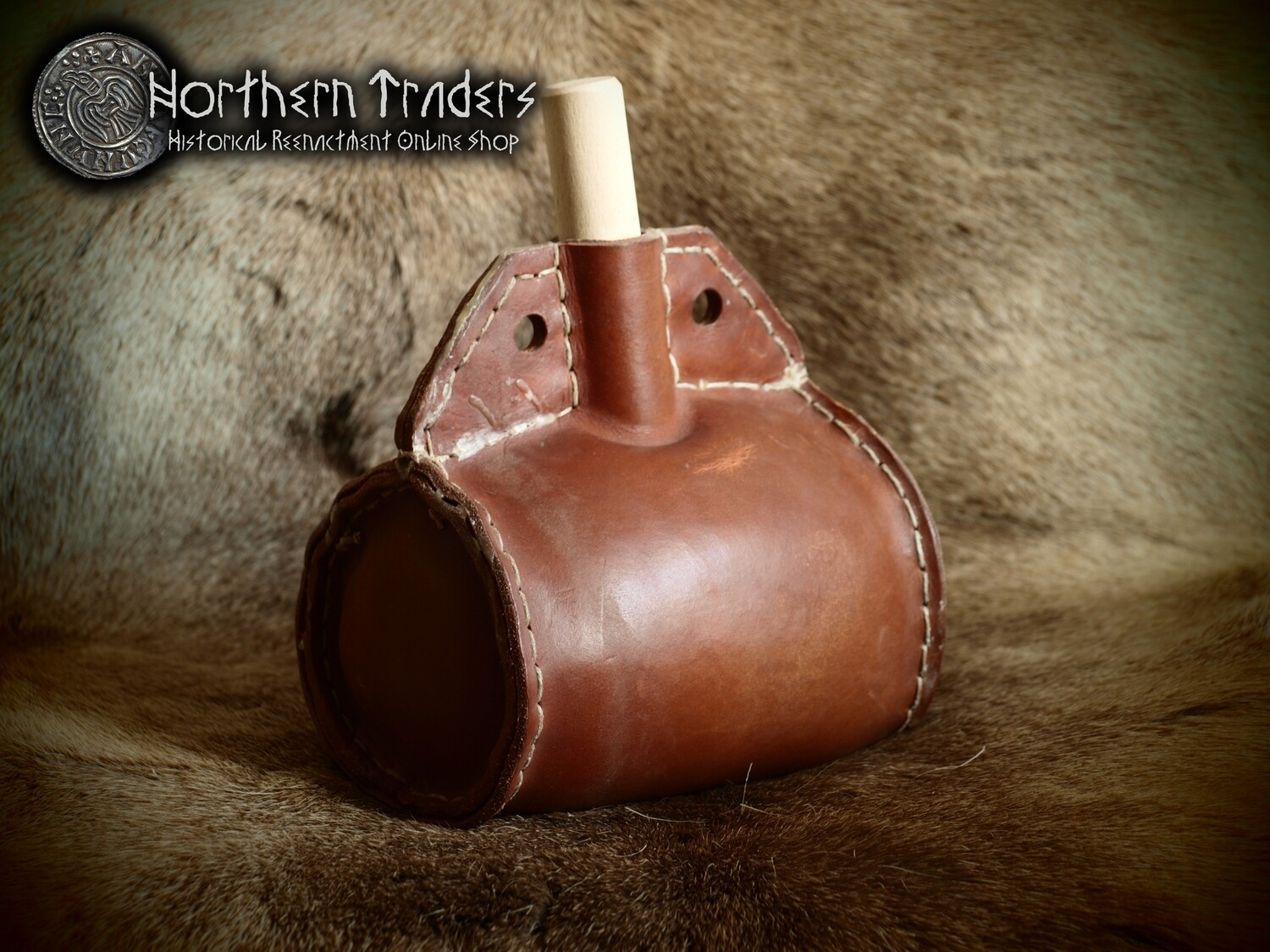 Leather "Barrel" Canteen - 1.2 liter
