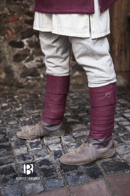 Medieval Leg Wraps - Wool Winingas - Red