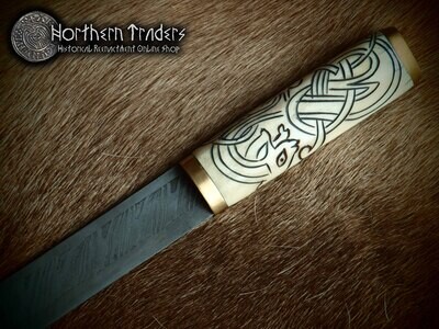 Viking Inspired Seax with Pattern Welded Blade (Damascus)