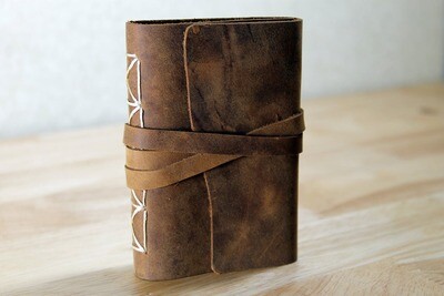 Leather Pocket Bible New Testament with Psalms - Rustic