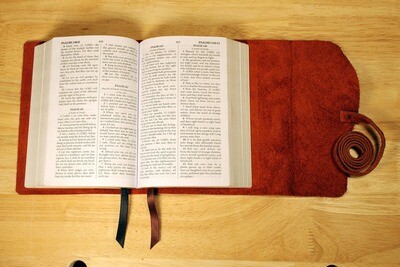 KJV Leather Bible Compact Ox blood - Full Grain Cowhide