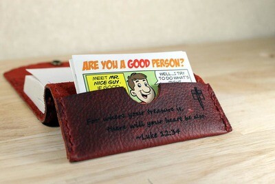 Leather Bible/Wallet Pocket Sized KJV New Testament with Psalms