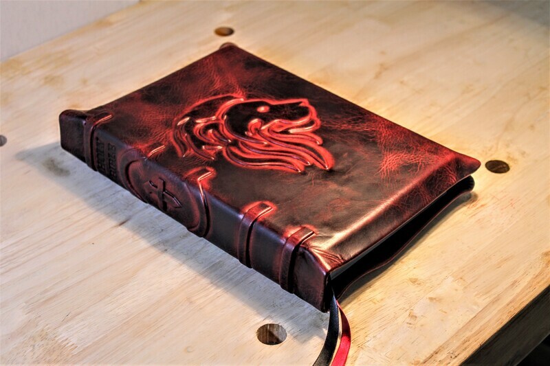 Leather Bible KJV - Oxblood Cowhide