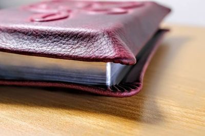Leather Bible KJV - Aged Wine Cowhide