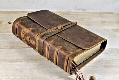 KJV Leather Journaling Bible - Rustic Leather
