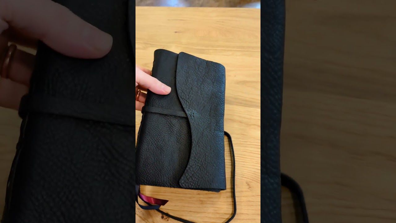 Leather Bible KJV Wrap | Black Kodiak Cowhide