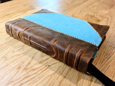 Leather Bible KJV Classic Wide Margin Study Bible (With C.I. Scofield Notes) Bible - Rustic Two-toned Cowhide