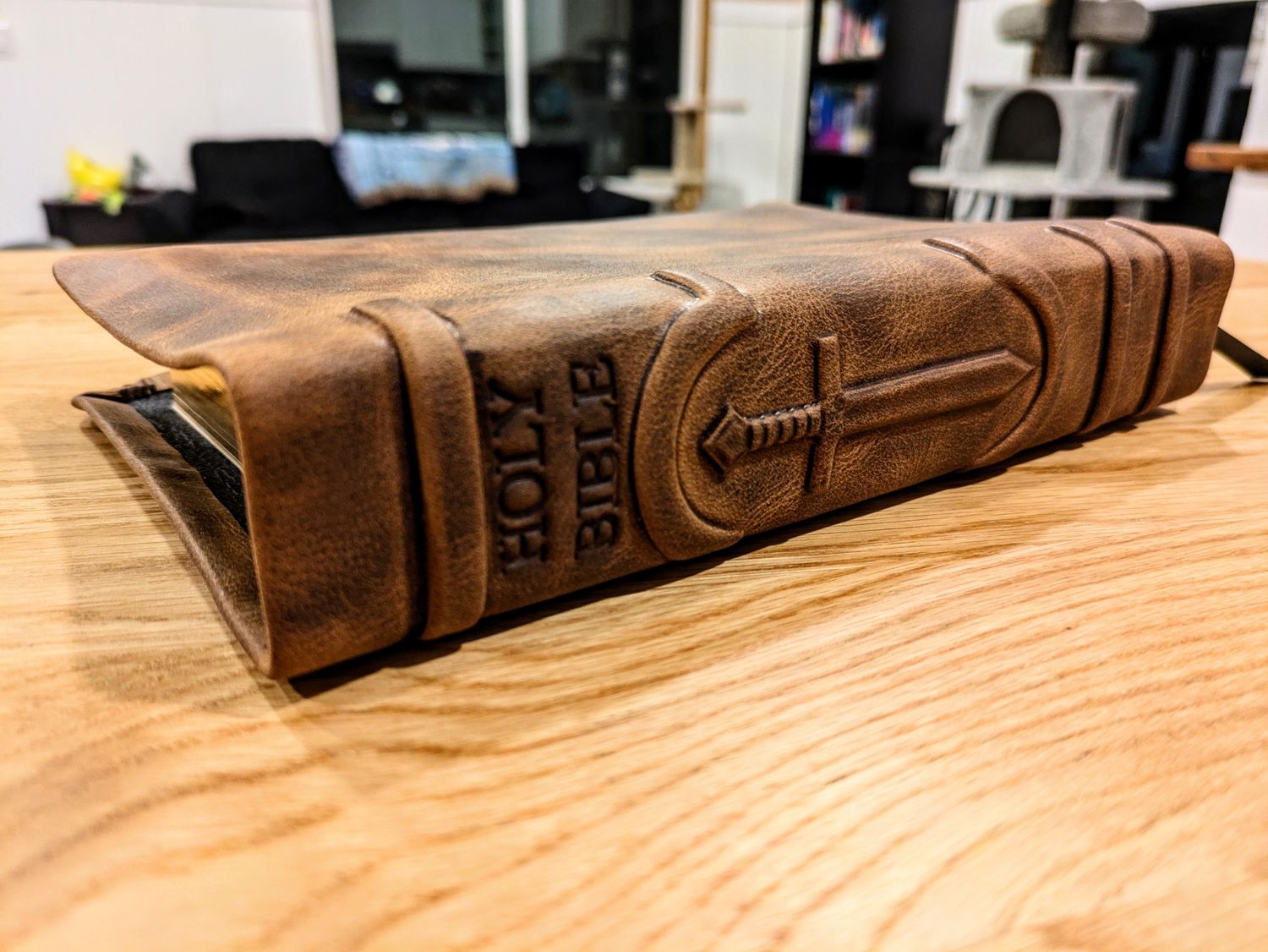 Leather Bible KJV | Antique Cowhide