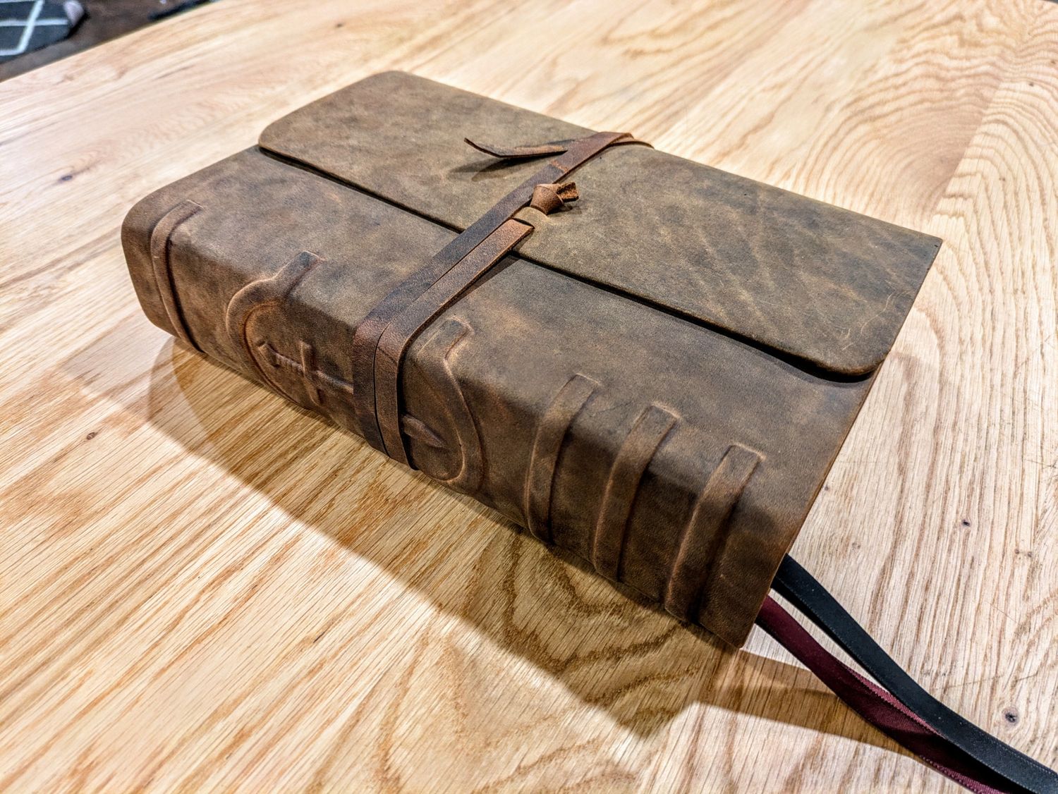 KJV Leather Journaling Bible - Rustic Leather