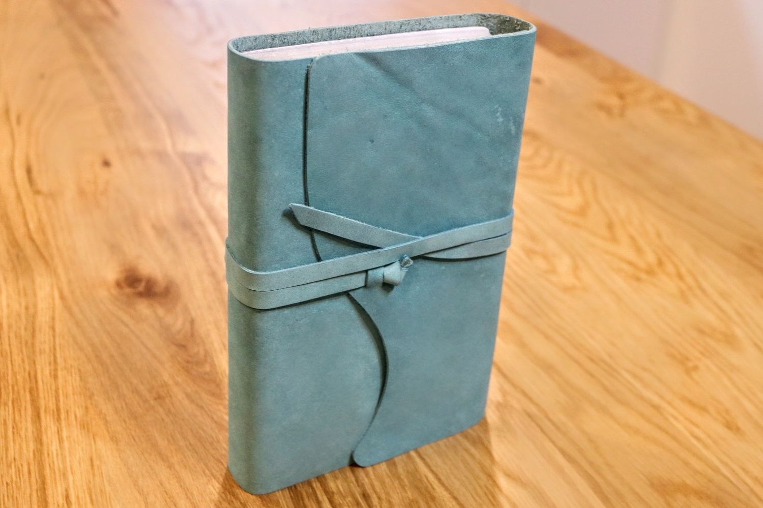 Leather Bible KJV | Turquoise Blue Cowhide