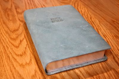 Leather Bible KJV | Turquoise Blue Cowhide (Classic)