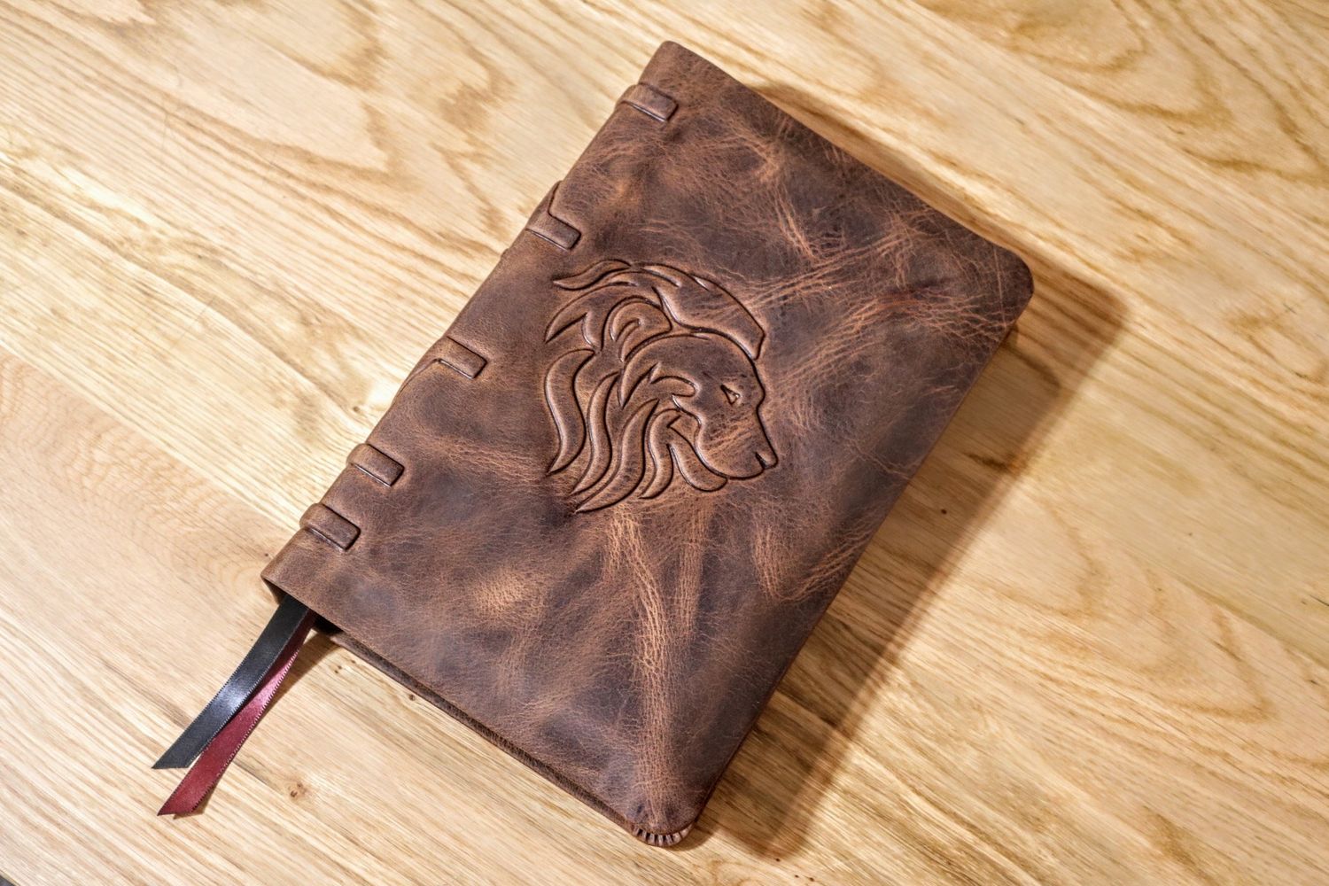 Leather Bible KJV - Antique Cowhide (Red-Letter Edition) 