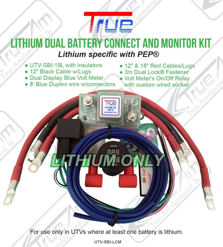 True UTV Lithium Dual Battery Connect & Monitor Kit True