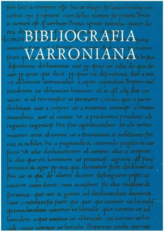 Riposati Benedetto; Marastoni Aldo - Bibliografia varroniana