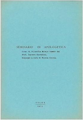 Bontadini Gustavo - Seminario di apologetica