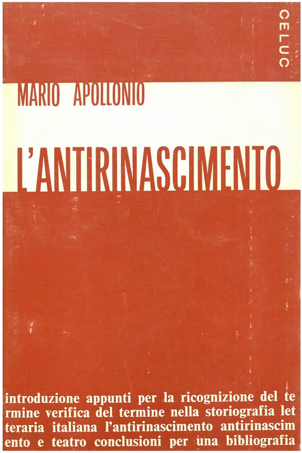 L'antirinascimento - Mario Apollonio