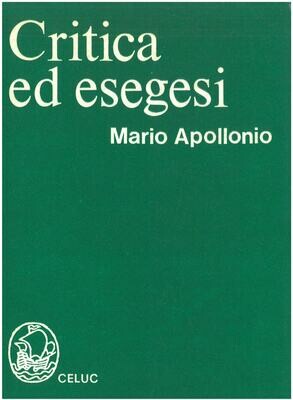 Apollonio Mario - Critica ed esegesi Apollonio Mario - Critica ed esegesi