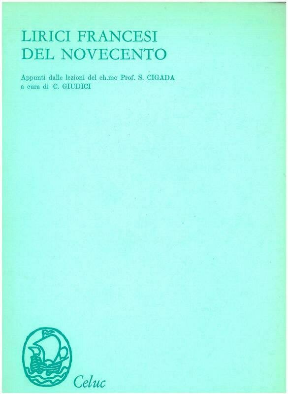 a cura di Giudici C.  - Lirici francesi del Novecento