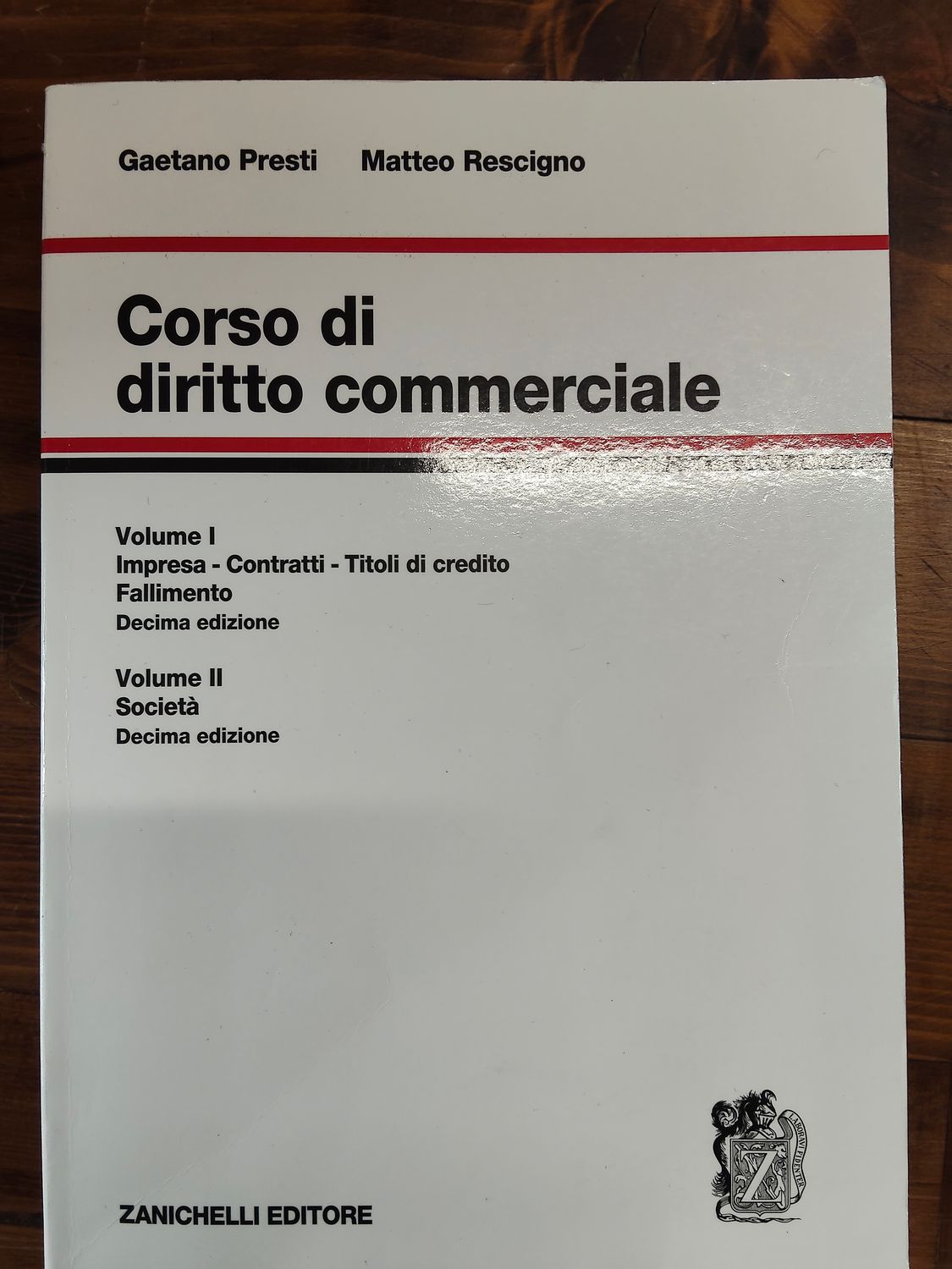 Usato, corso di diritto commerciale, decima edizione, presti rescigno