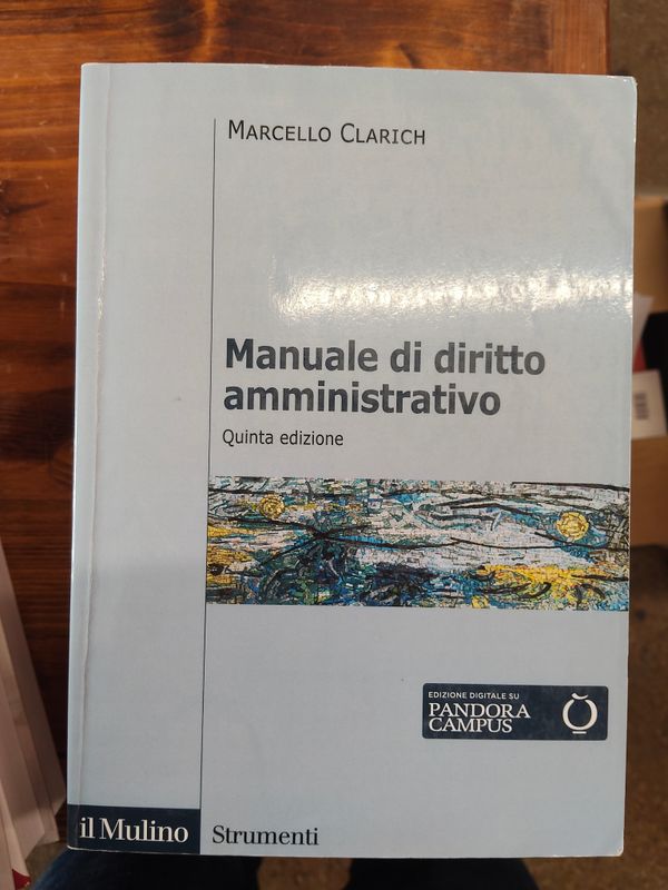 Usato, manuale di diritto amministrativo, clarich, mulino
