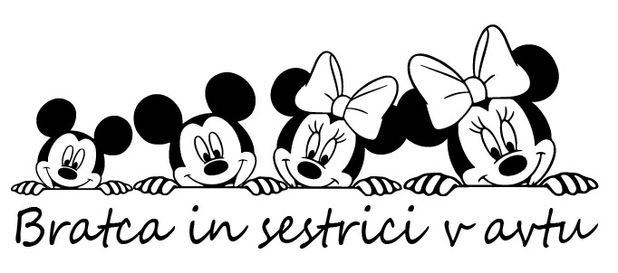 Bratca in sestrici v avtu
