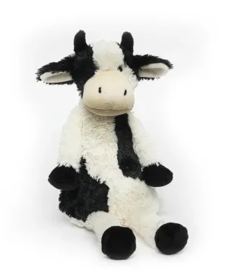 Clover the Cow Soft Toy & Rattle Collection (Black & Beige) Clover the Cow Soft Toy & Rattle Collection (Black & Beige)