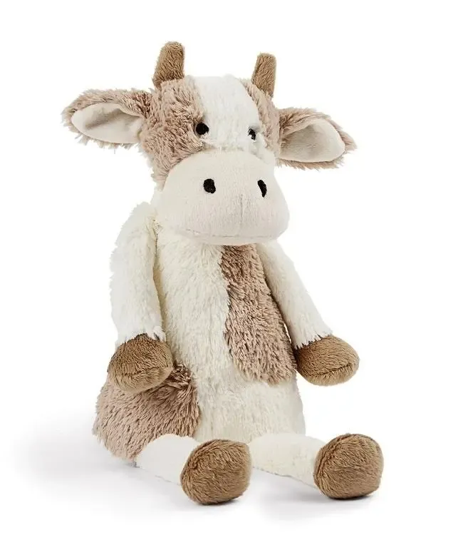Clover the Cow Soft Toy & Rattle Collection (Black & Beige)