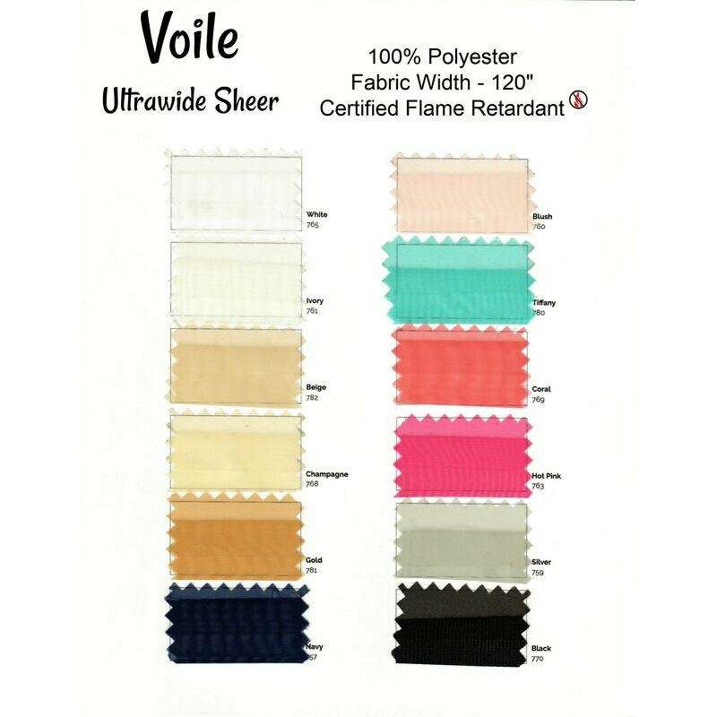 Voile Ultrawide Sheer Swatches
