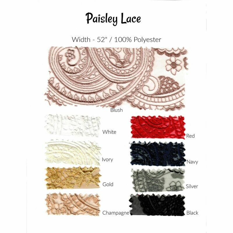 Paisley Lace Swatches