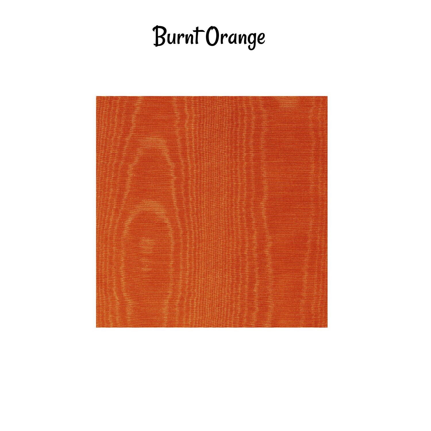 Dozen 20" x 20" Napkins in Burnt Orange Bengaline Moire