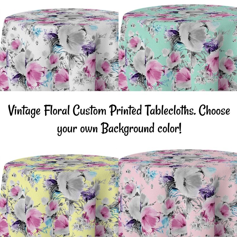Vintage Floral Custom Print - 4 Colors