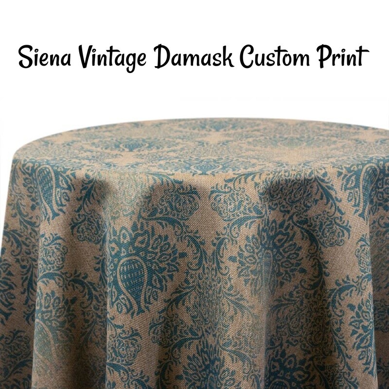 Siena Vintage Damask Custom Print - 2 Colors