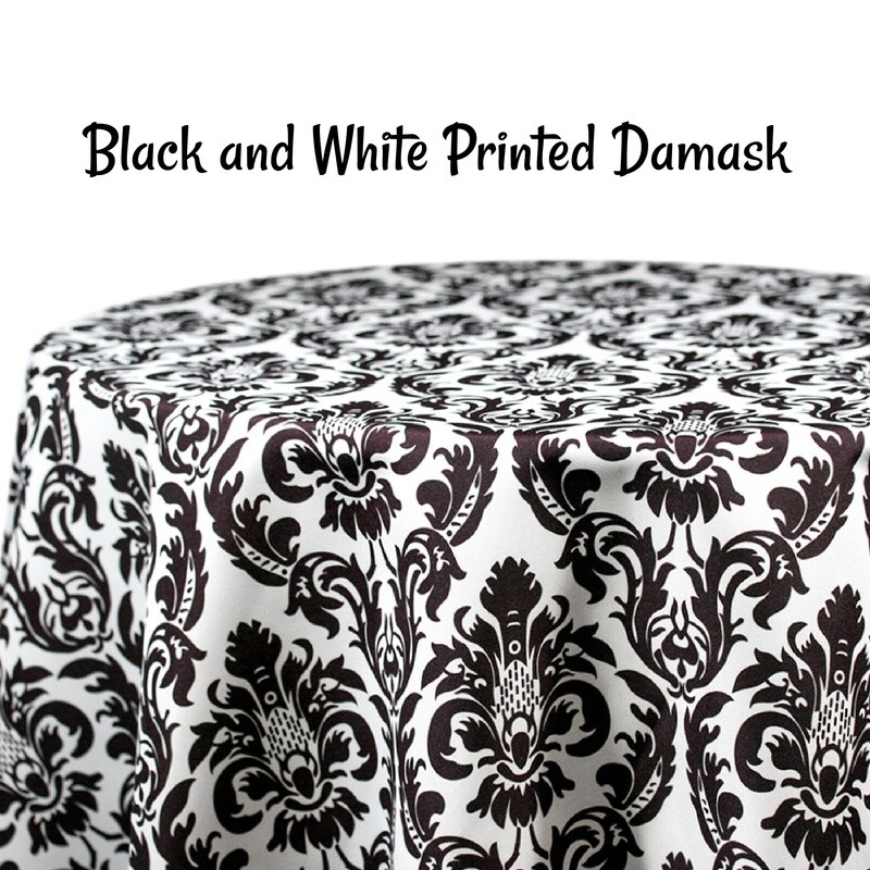 Black & White Printed Damask 60
