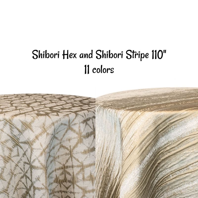 Shibori Hex & Stripe 110" - 11 Colors