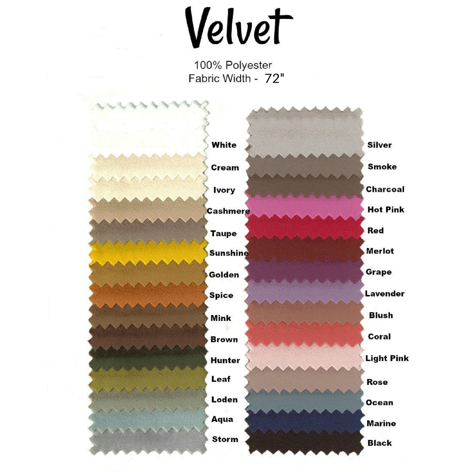 Velvet Swatches