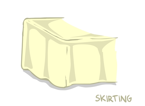 Sketch Custom Print Table Skirting by the foot