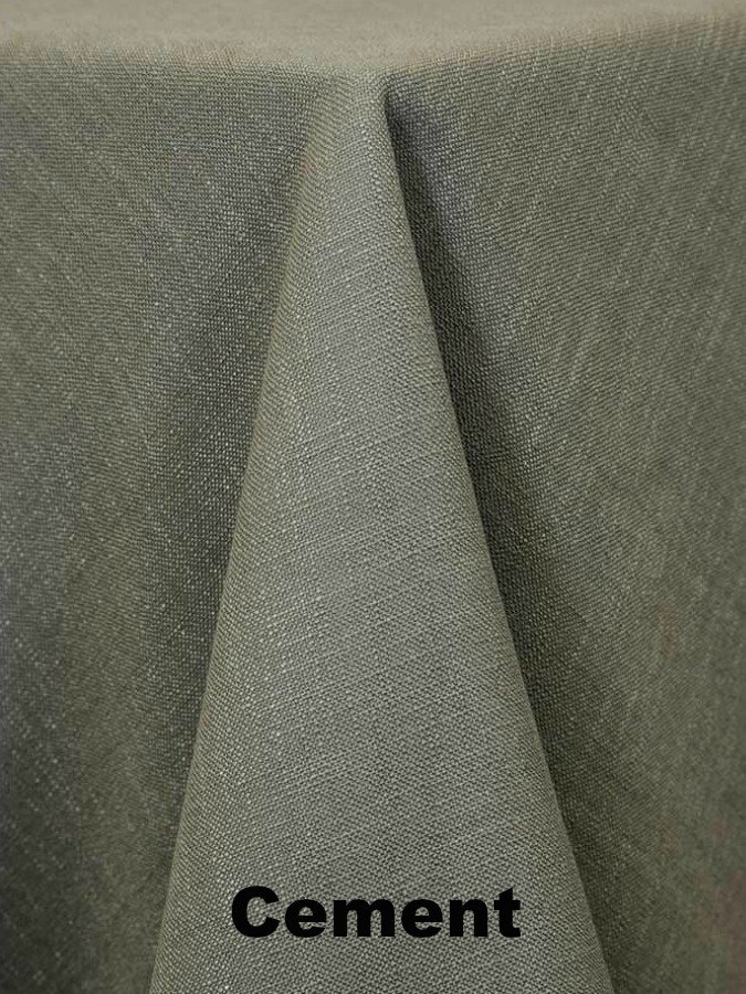 17" x 17" Hemmed napkins in Cement Panama Faux Linen