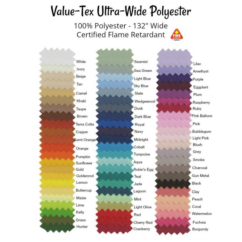 Value-Tex Ultra Wide Polyester Swatch Card