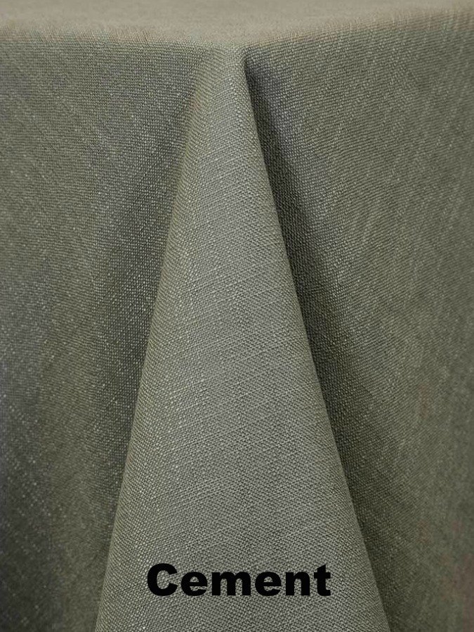 Linens For Less 72"x102" Rectangle in Cement Panama Faux Linen