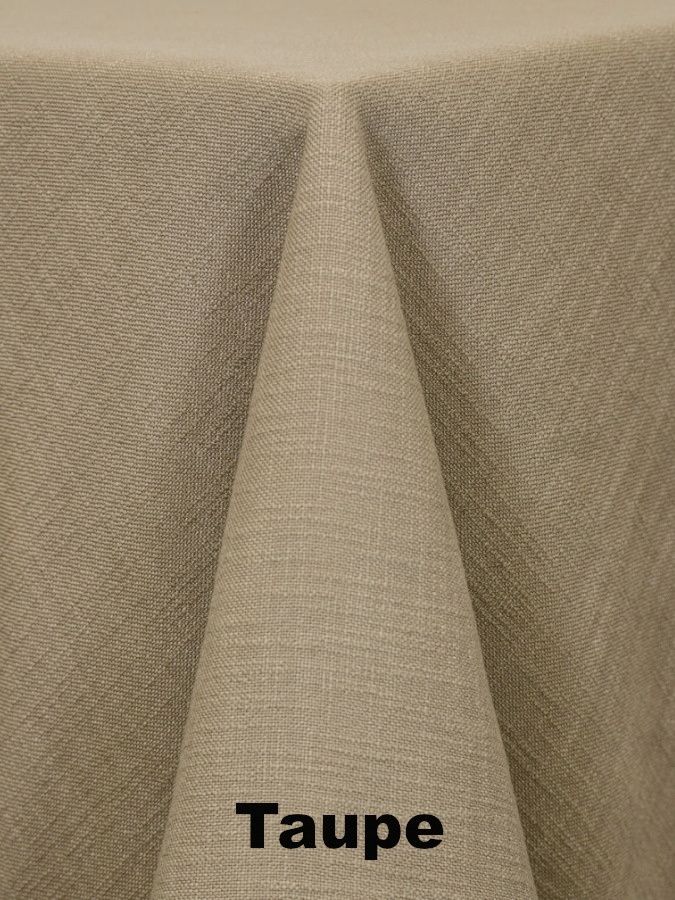 Linens For Less 72"x120" Rectangle in Taupe Panama Faux Linen
