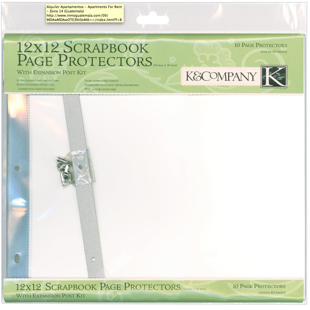 PAQUETE DE PROTECTORES DE HOJA K&amp;COMPANY 12"X12" (10/PAQ)