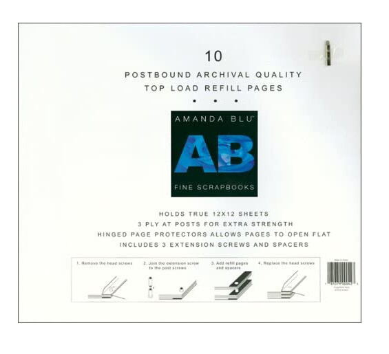 PROTECTORES DE HOJA AMANDA BLU 12X12