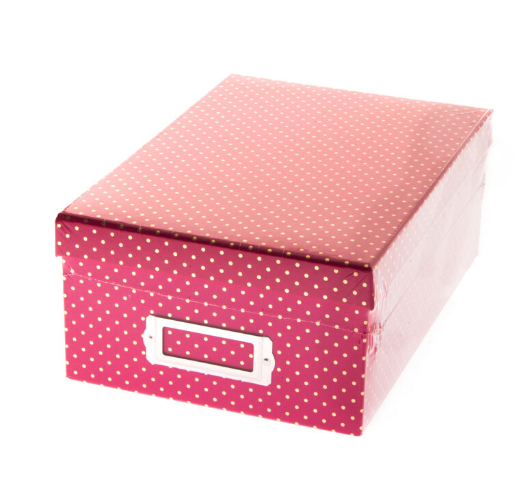 CAJA DE PUNTOS ORO CON ROSA