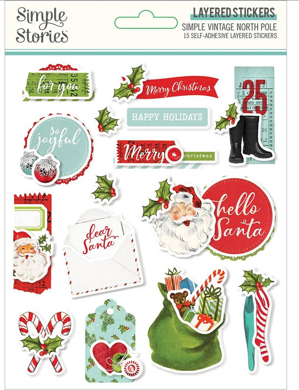 LAYERED STICKERS VINTAGE NORTH POLE