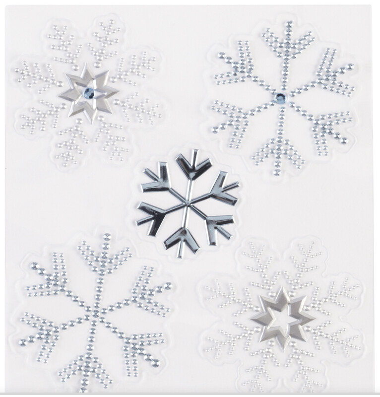 CALCOMANIA SNOWFLAKES BLING