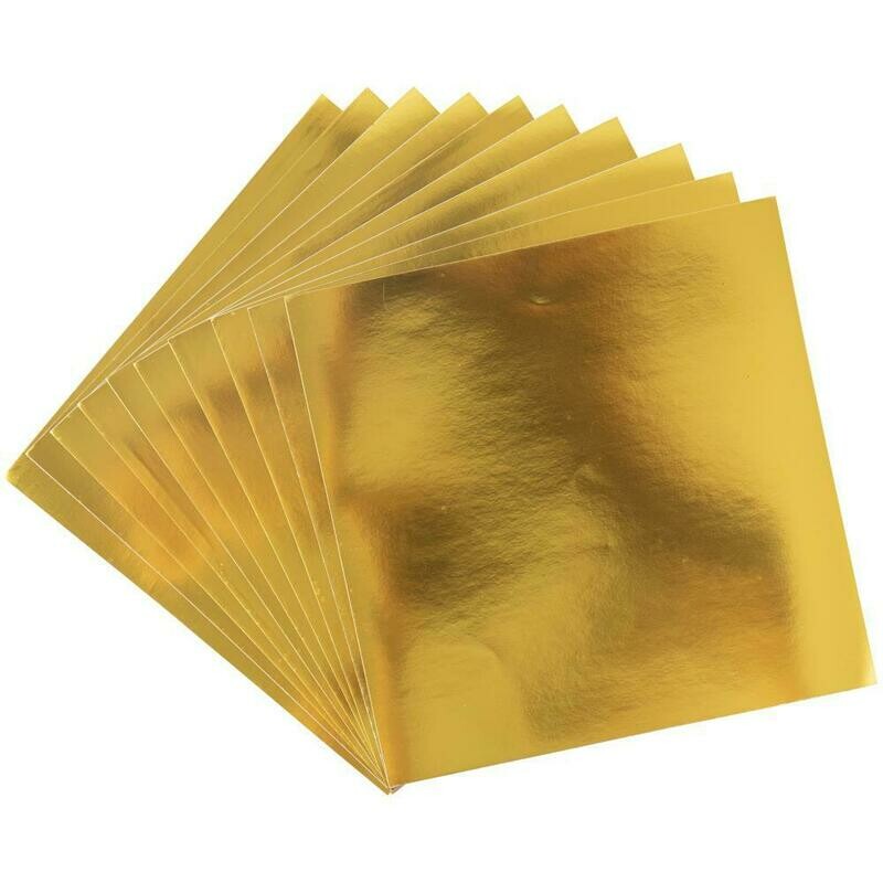 HOJAS DE ALUMINIO METALIZADO DORADO (10/PAQ)