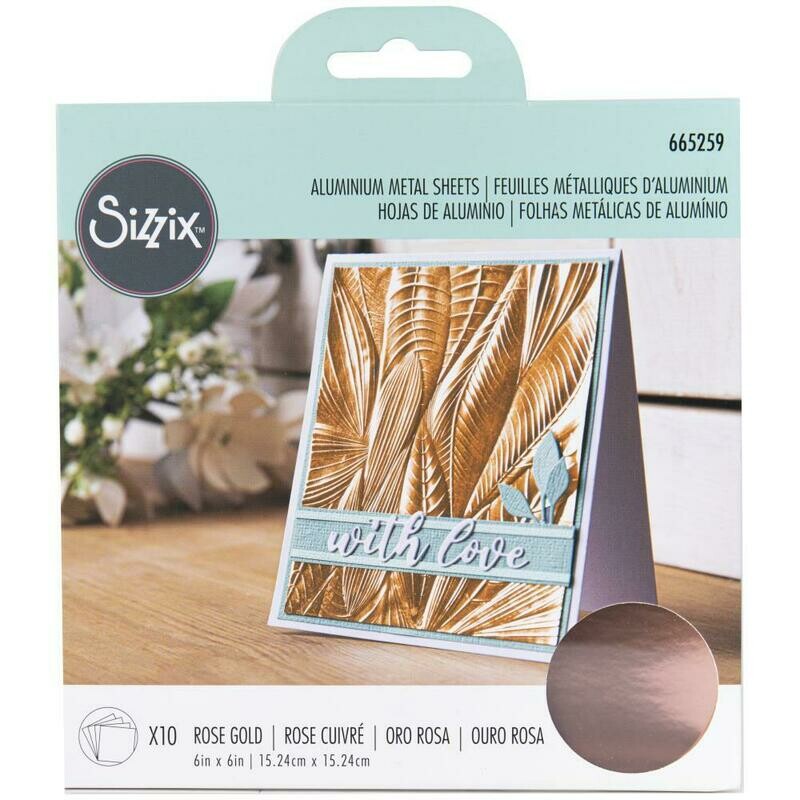 HOJAS DE ALUMINIO METALIZADO ROSE GOLD (10/PAQ)