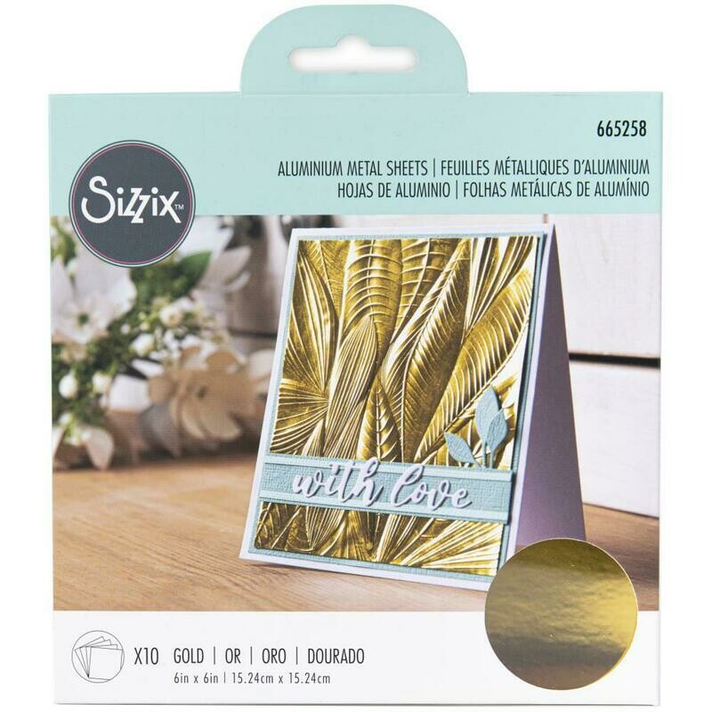 HOJAS DE ALUMINIO METALIZADO DORADO (10/PAQ)