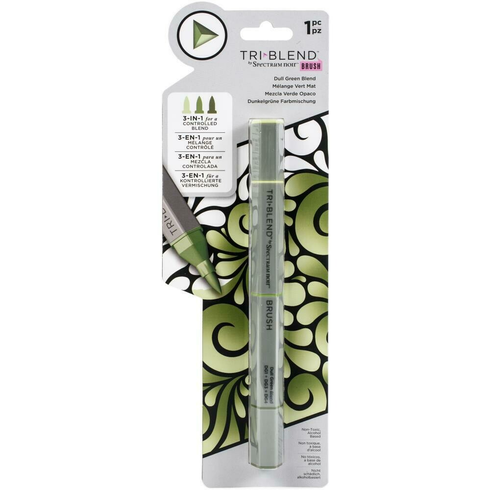 TRI-BLEND BRUSH MARKER DULL GREEN BLEND
